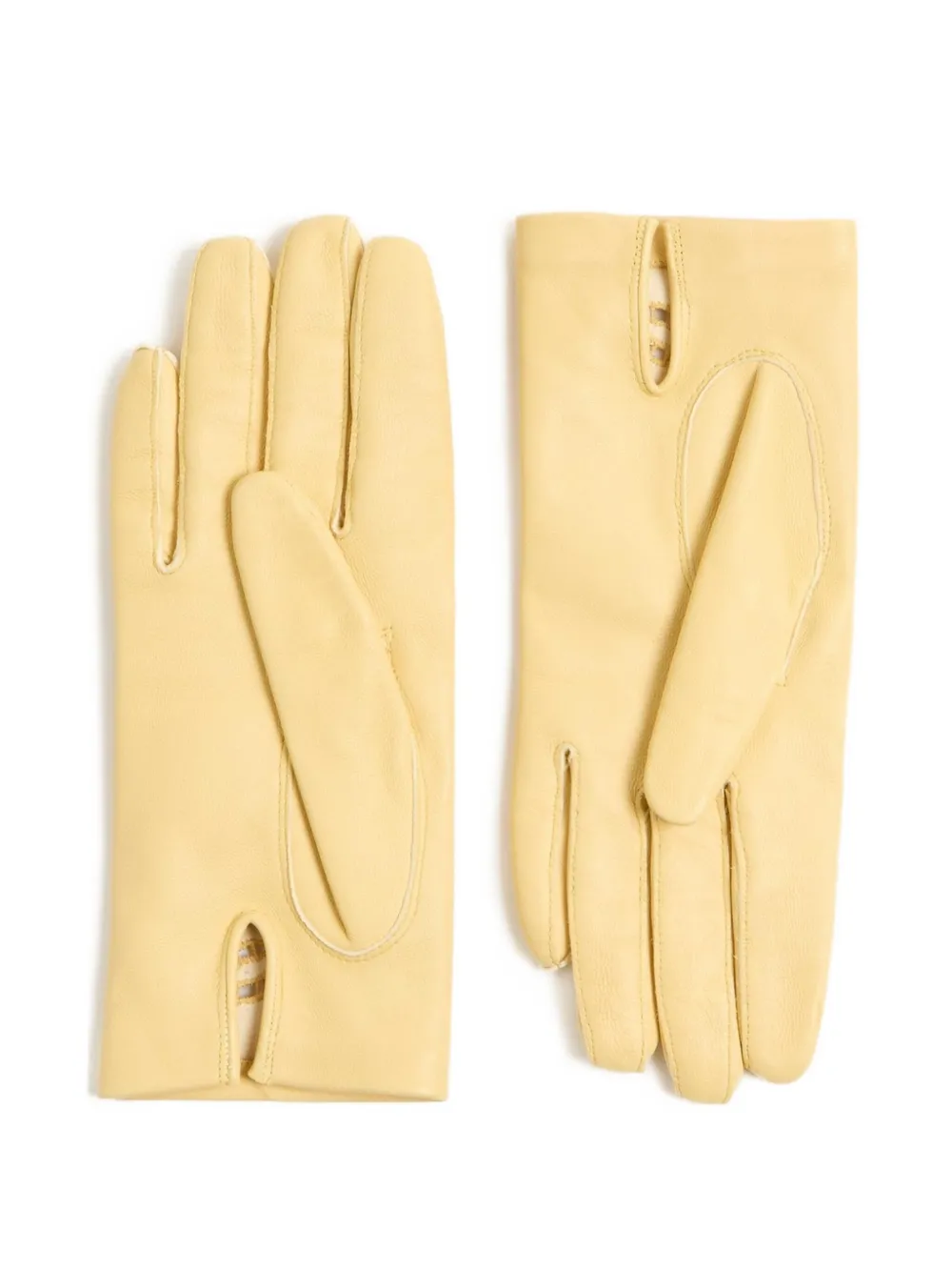  Valentino Garavani Vlogo Signature Gloves - Yellow 