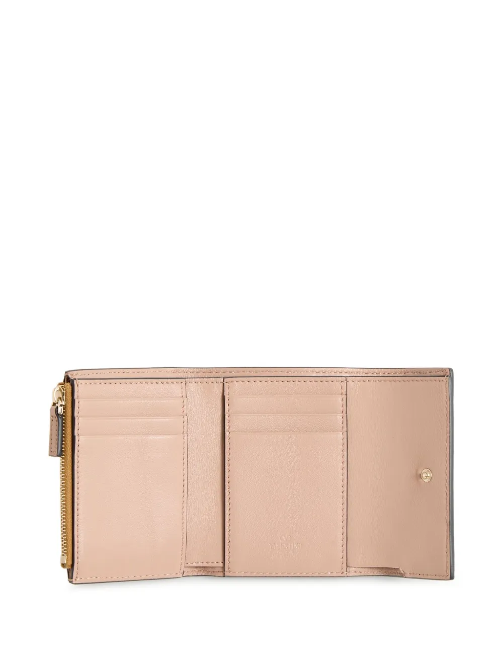 Valentino Garavani Rockstud Trifold Wallet | Gold | FARFETCH JO