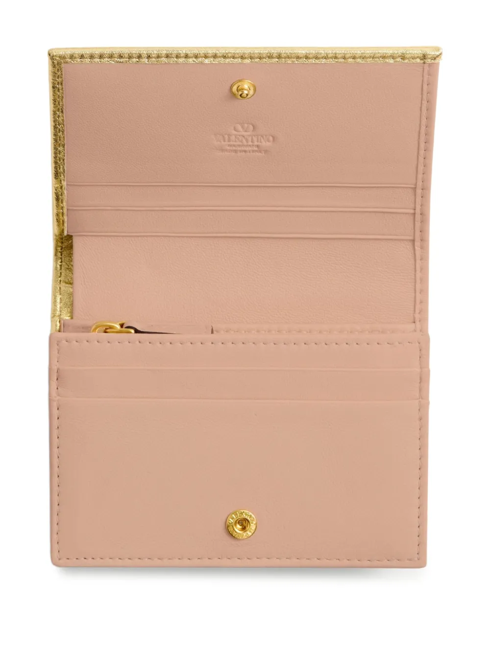 Valentino Garavani Vロゴ シグネチャー 財布 | ゴールドトーン