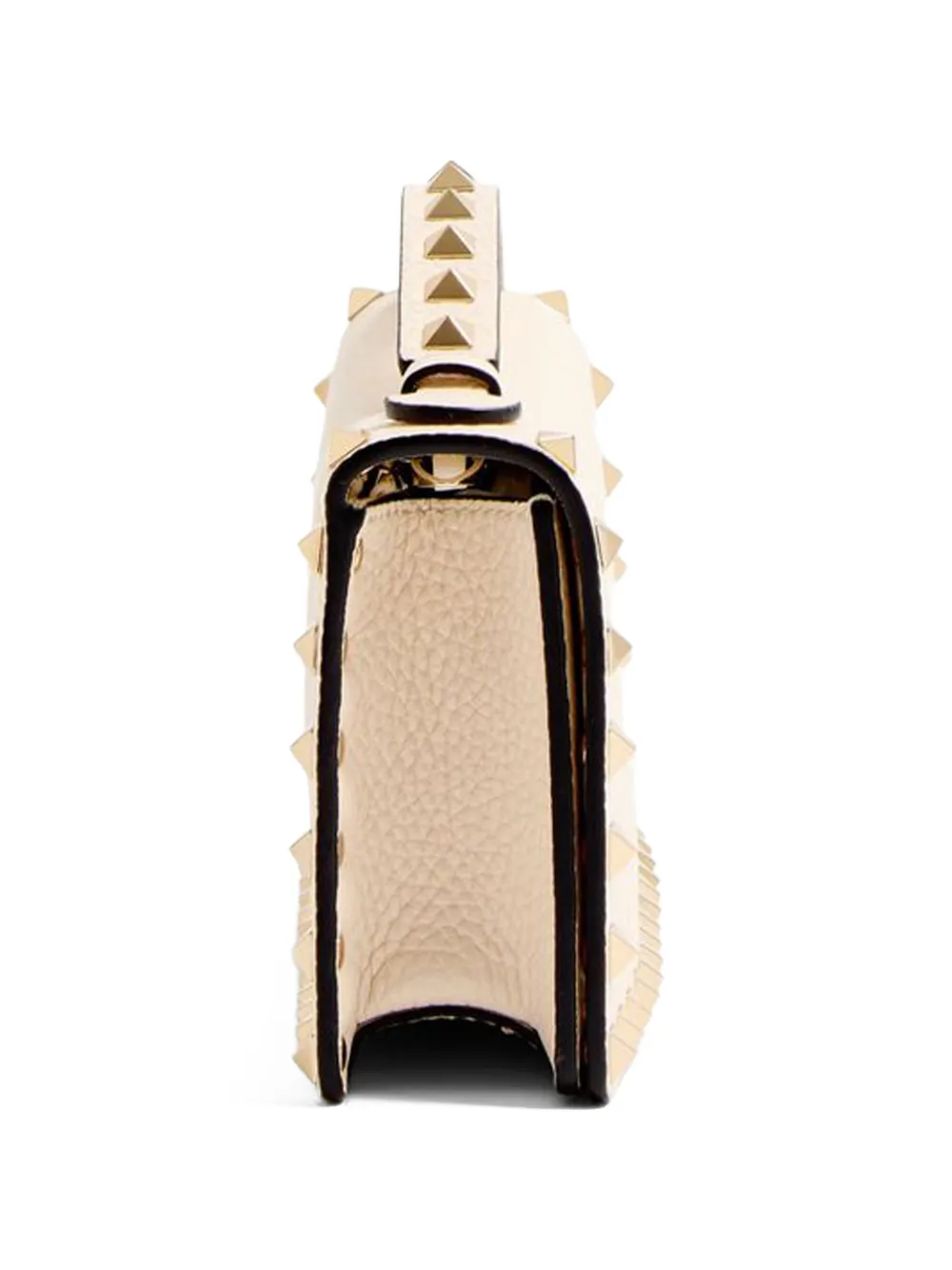 Valentino Garavani Rockstud leren crossbodytas Beige