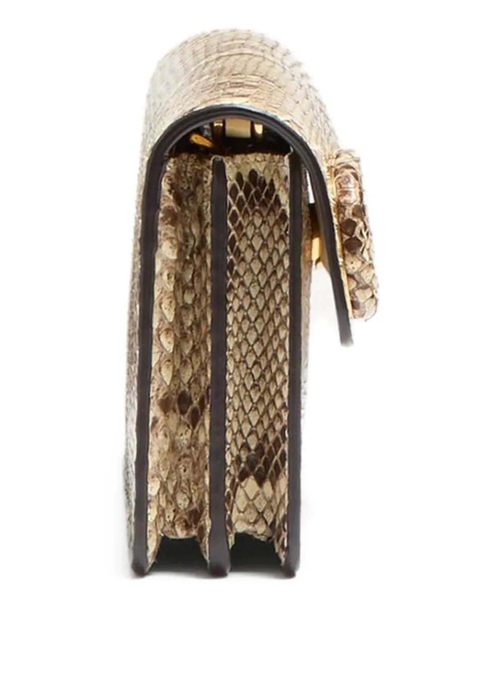 Valentino Garavani VLogo Signature clutch met kettinghengsel Beige