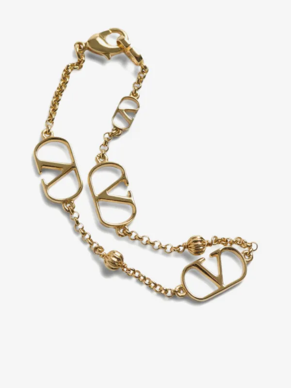 素敵➱ヴァレンティノ Vロゴブレスレット ゴールド 人気品 VALENTINO 