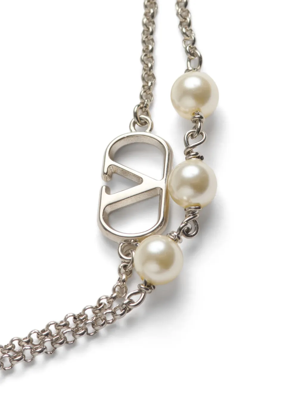 Valentino Garavani Armband met logo - Zilver