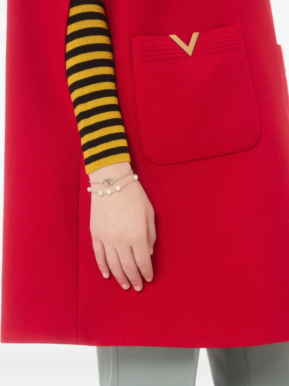  Valentino Garavani Vlogo Signature Double-chain Bracelet - Silver 