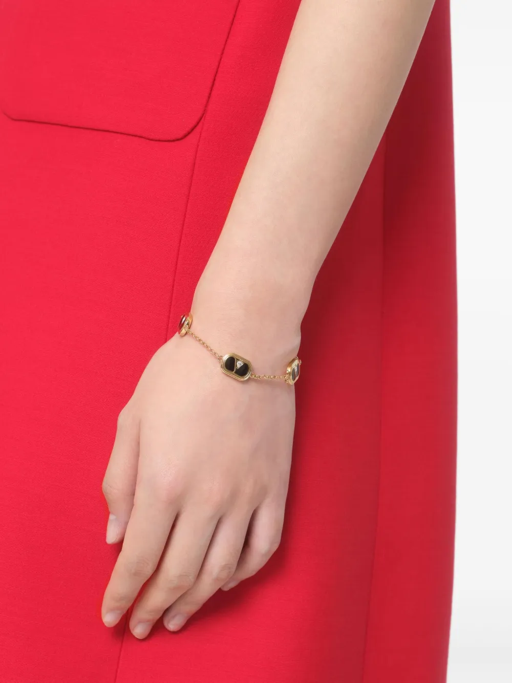 Valentino Garavani Oval verfraaide armband - Goud