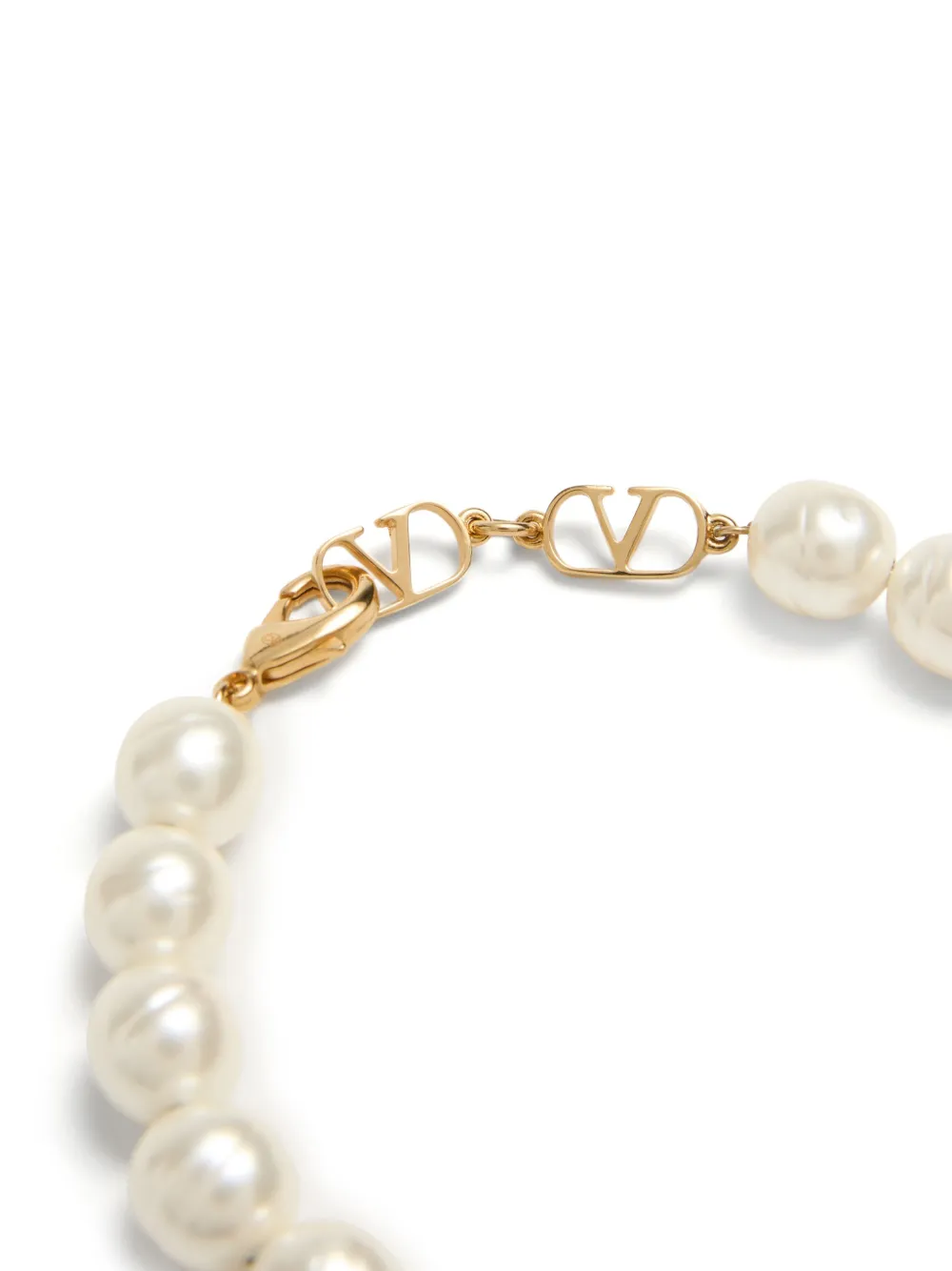 Valentino Coeur Royal Beaded Bracelet In Neutral