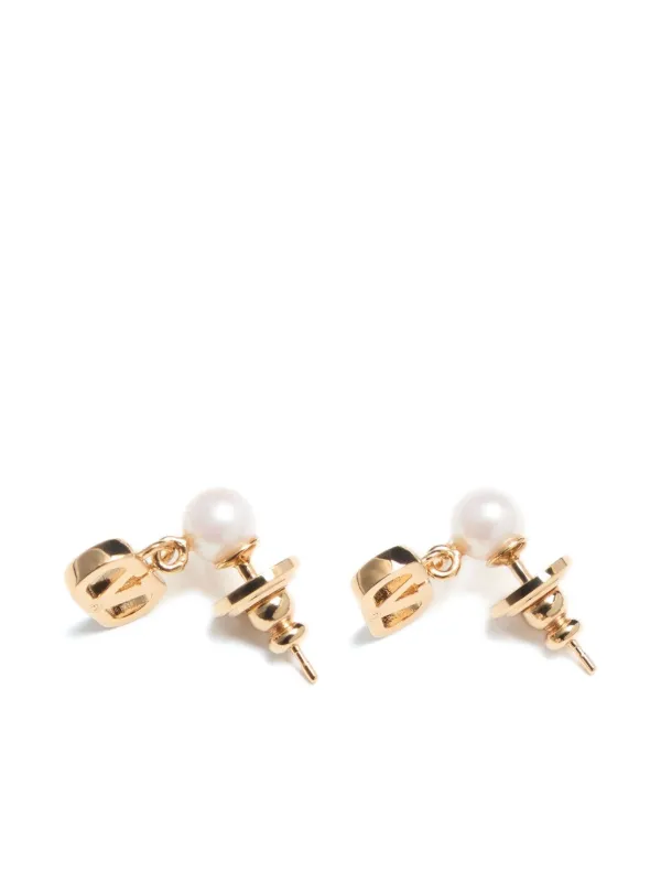 ピアス VALENTINO GARAVANI VLOGO SIGNATURE EARRINGS WITH PEARL Vlogo Signature Earrings With Swarovski® Pearls for Woman in