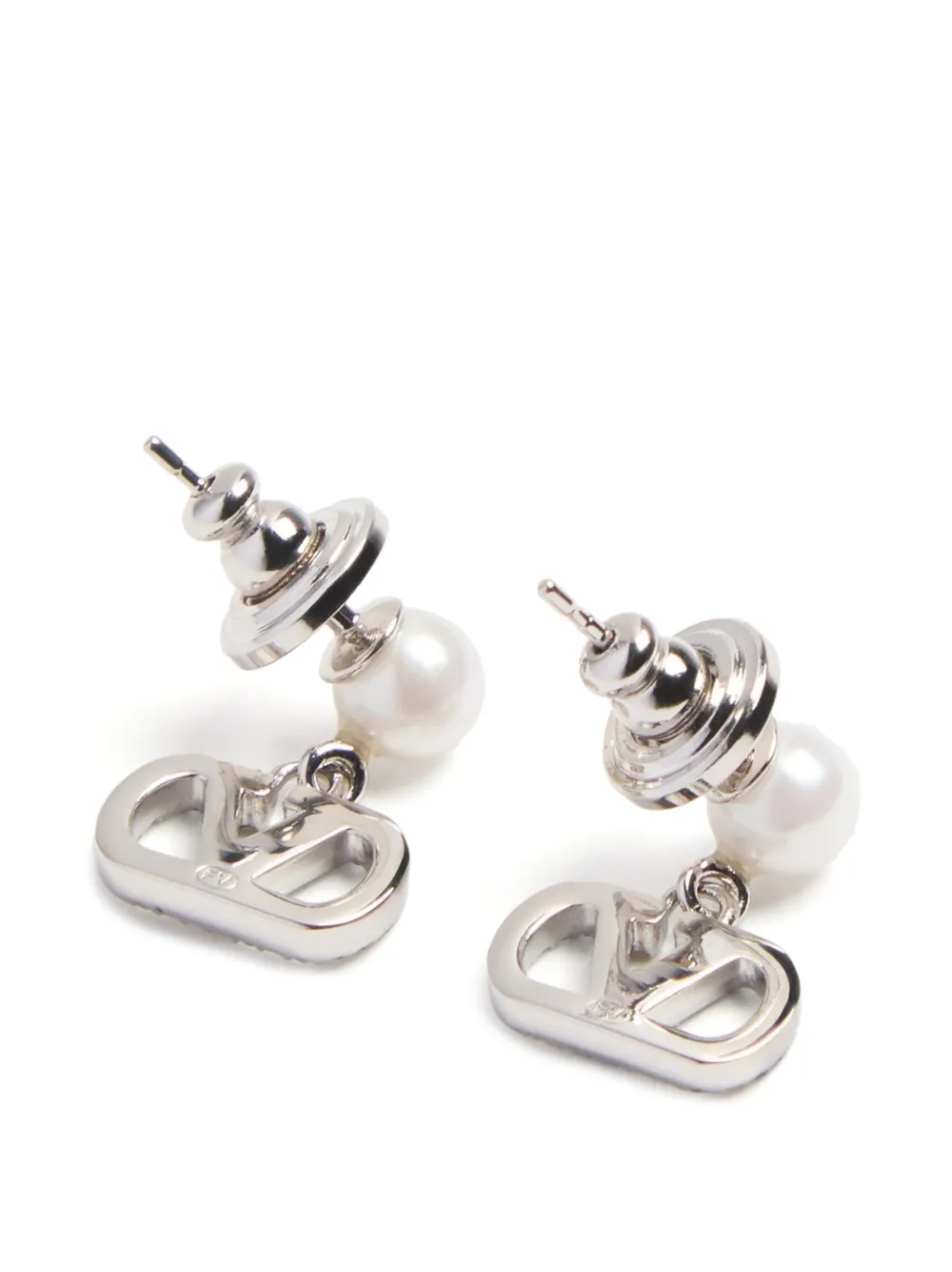  Valentino Garavani Vlogo Signature Earrings - Silver 