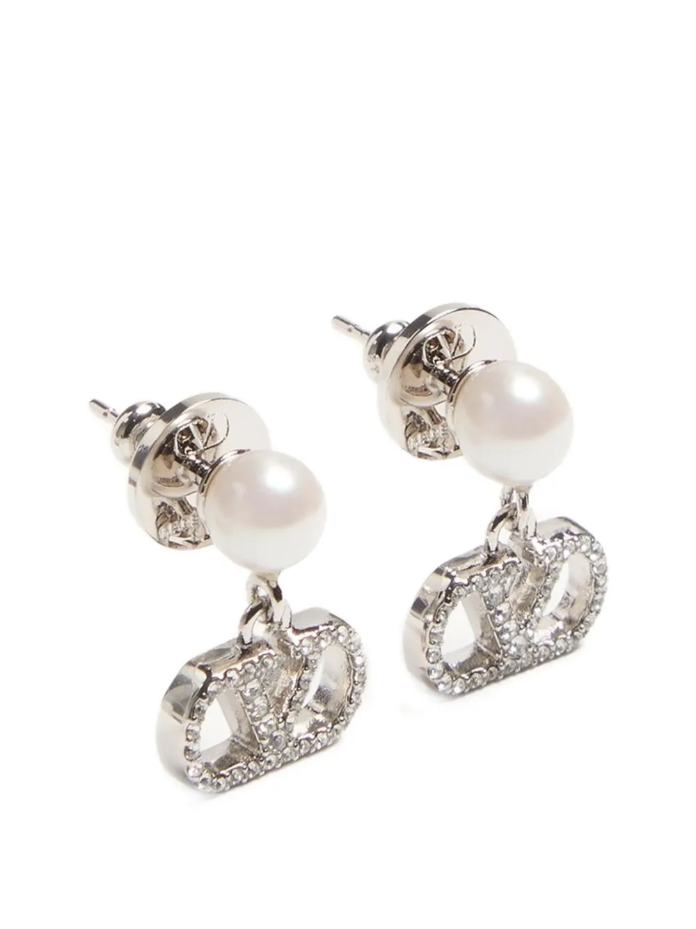  Valentino Garavani Vlogo Signature Earrings - Silver 