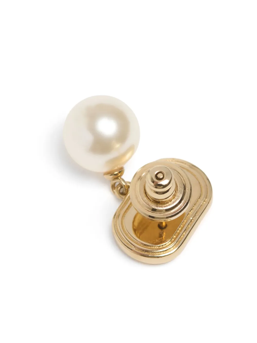 Valentino Garavani Oval Earrings With Swarovski Pearl Women In Neutrals