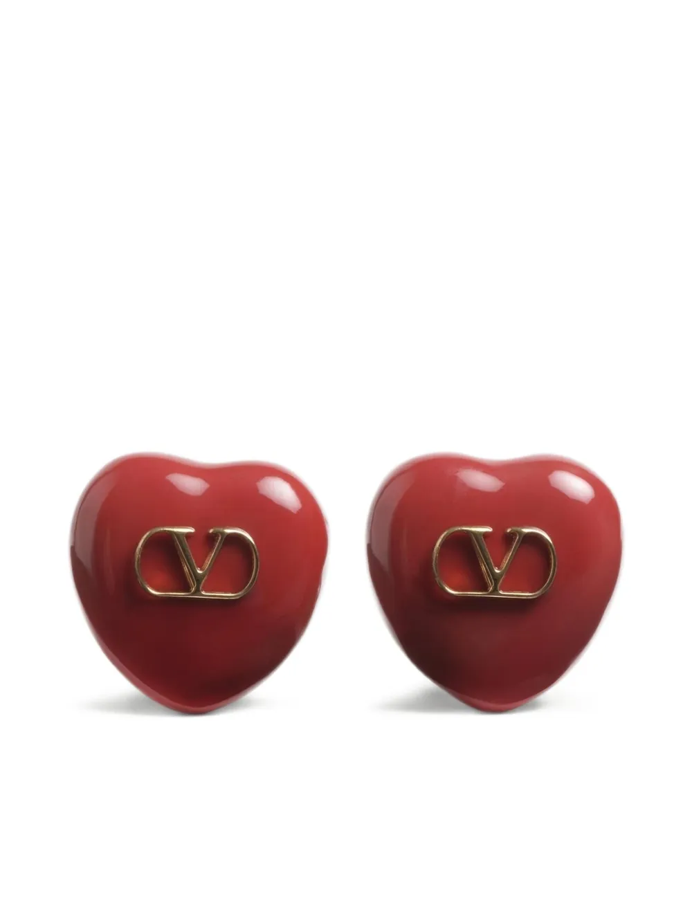 Orecchini A Perno Oro 9kt Doppio Cuore - Gioiello Fatto A Mano UK In Confezione Regalo Rossa A Cuore, Regalo San Valentino