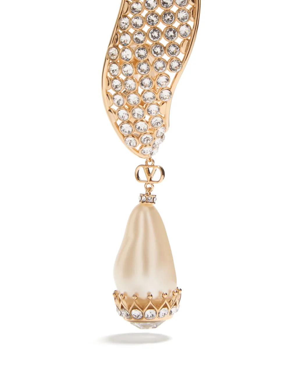 Valentino Garavani faux-pearl Drop Earrings | Gold | FARFETCH HK