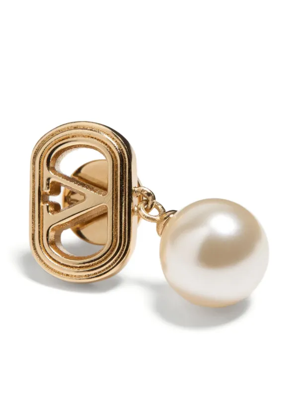 Valentino Garavani Ovalette ドロップピアス | ゴールドトーン