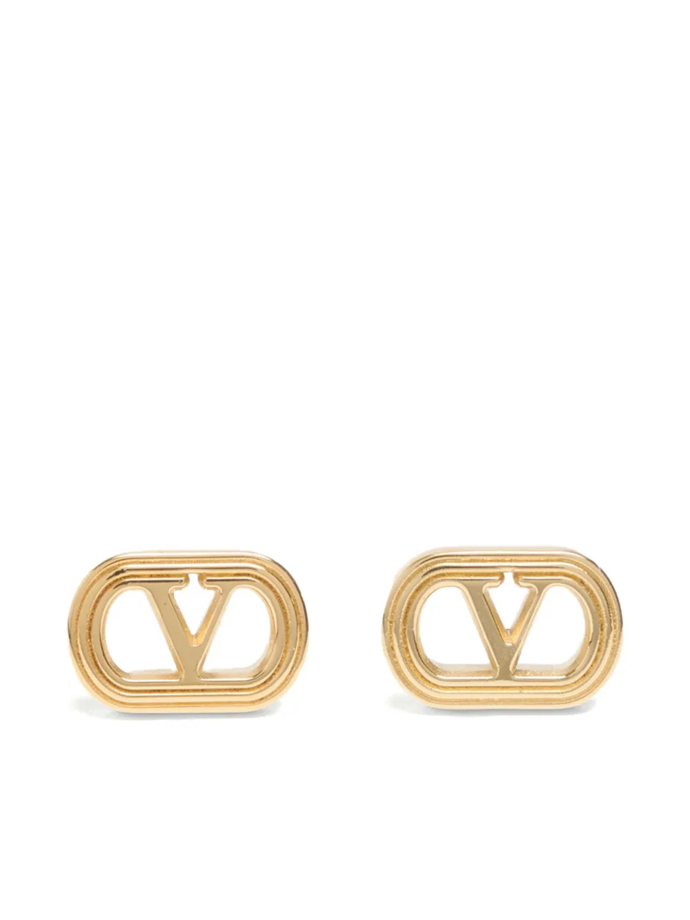 Valentino Ovalette Stud Earrings Featuring Oval Shape In Gold