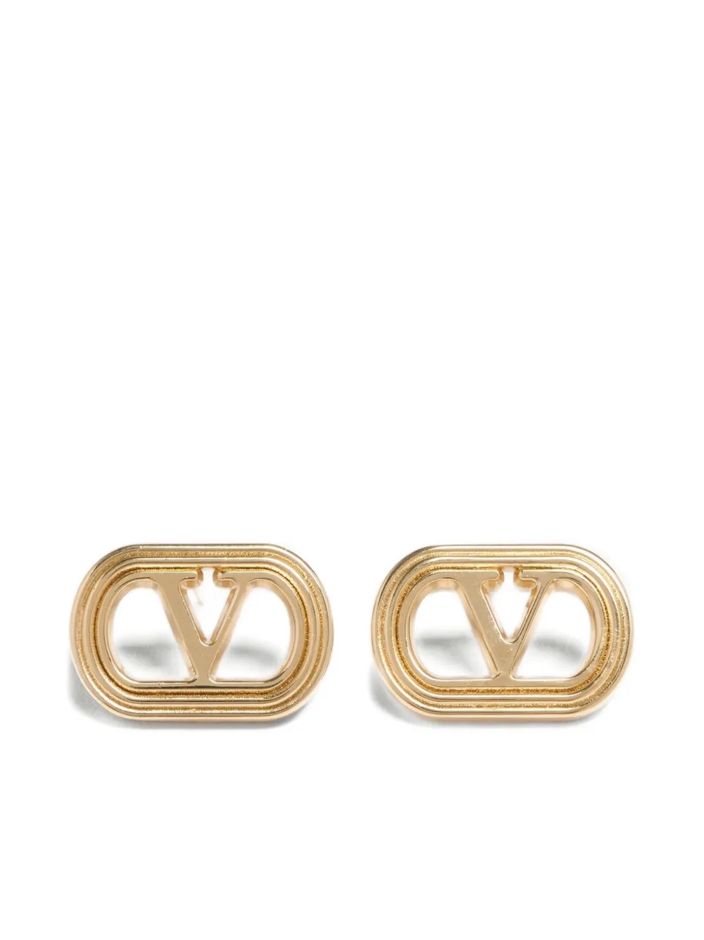 Valentino Garavani Orecchini con placca logo - Oro