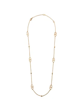 Valentino Garavani Vlogo Signature Metal Necklace | Gold | FARFETCH