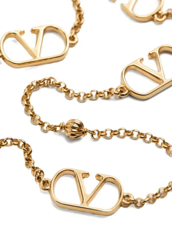 Valentino Garavani Colar VLogo Signature | Dourado | FARFETCH BR