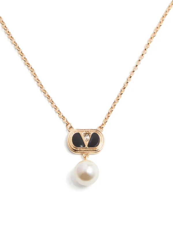 ヴァレンティノ Valentino Garavani Ovalette Necklace Valentino Garavani Ovalette Necklace | Gold | FARFETCH