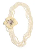 Valentino Garavani Fleur Lumineuse necklace - Neutrals