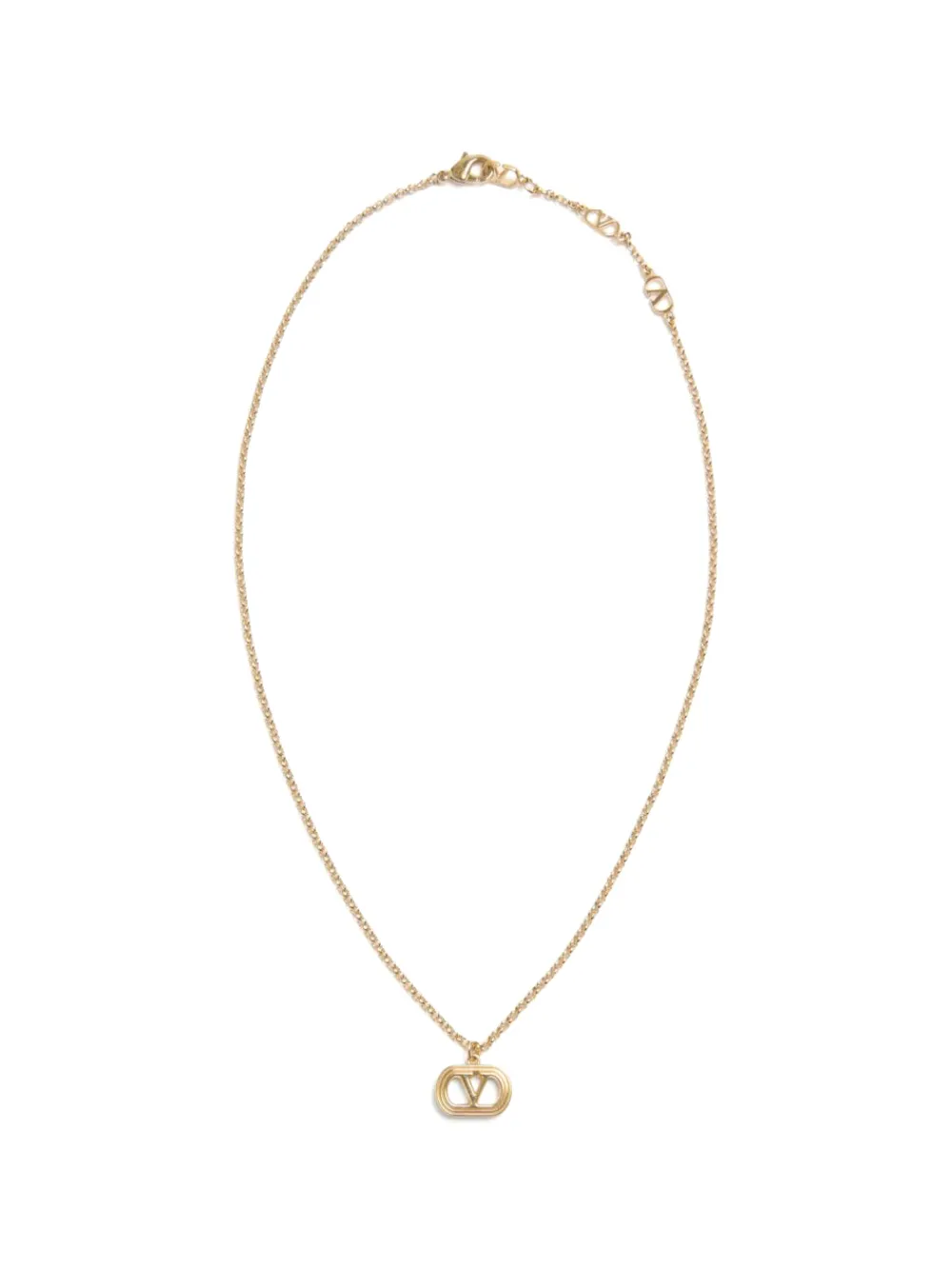 Ovalette  logo-pendant necklace