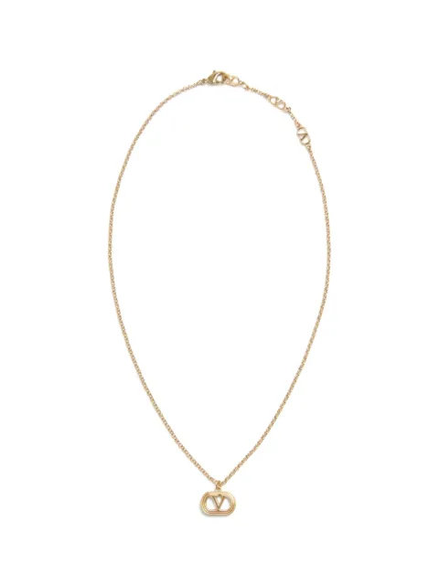 Valentino Garavani Ovalette  logo-pendant necklace