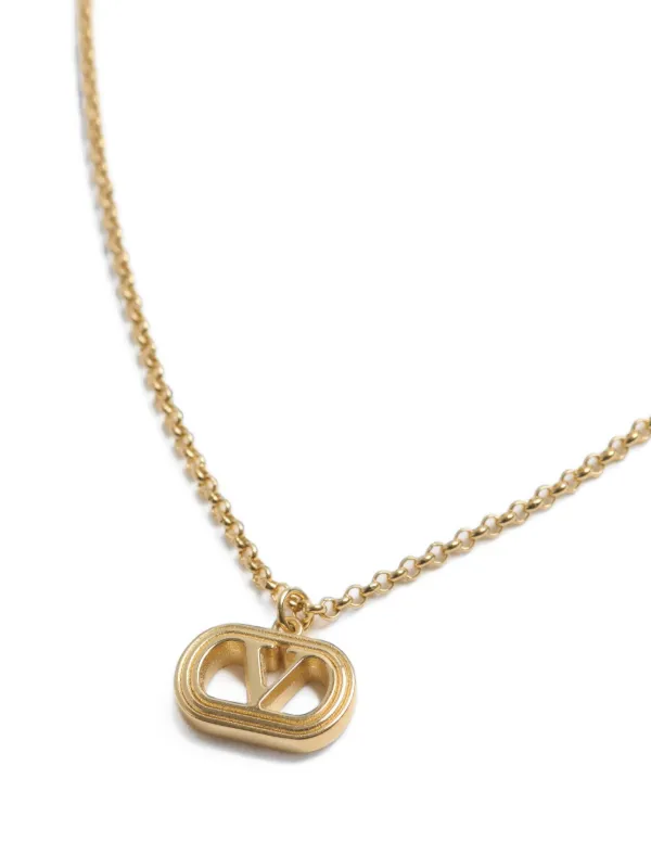Valentino Garavani Ovalette Metal Necklace | Gold | FARFETCH BN