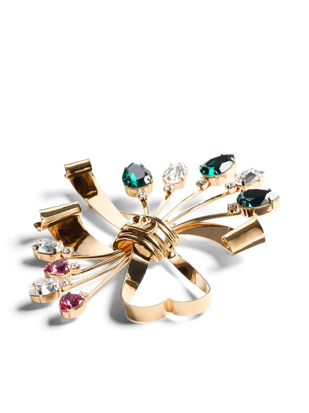 Valentino Papier Floral Brooch In Gold