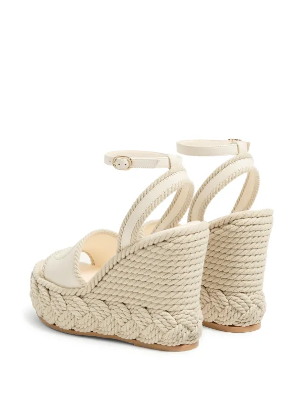 ヴァレンティノ　ウェッジサンダル VALENTINO】 Vロゴ カーフスキン ウェッジ サンダル (VALENTINO