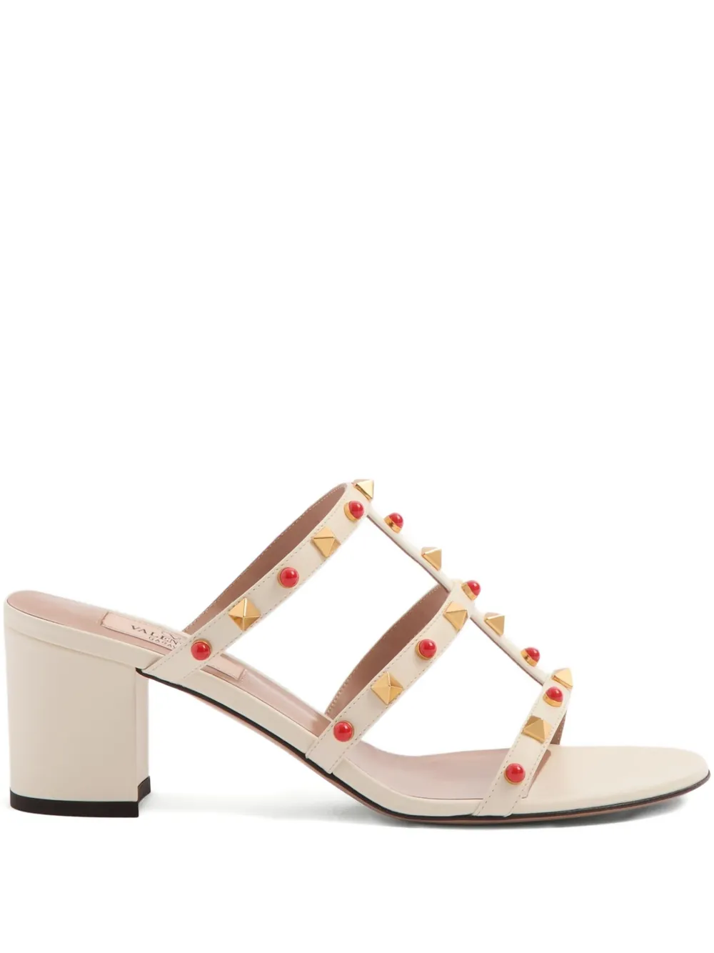 Valentino Garavani 60 mm Rockstud verfraaide sandalen Beige