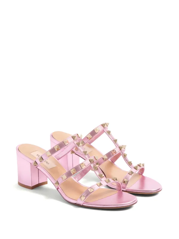☆人気☆【VALENTINO】☆ロック スタッズ サンダル ピンク☆ Valentino Garavani ロックスタッズ サンダル | ピンク