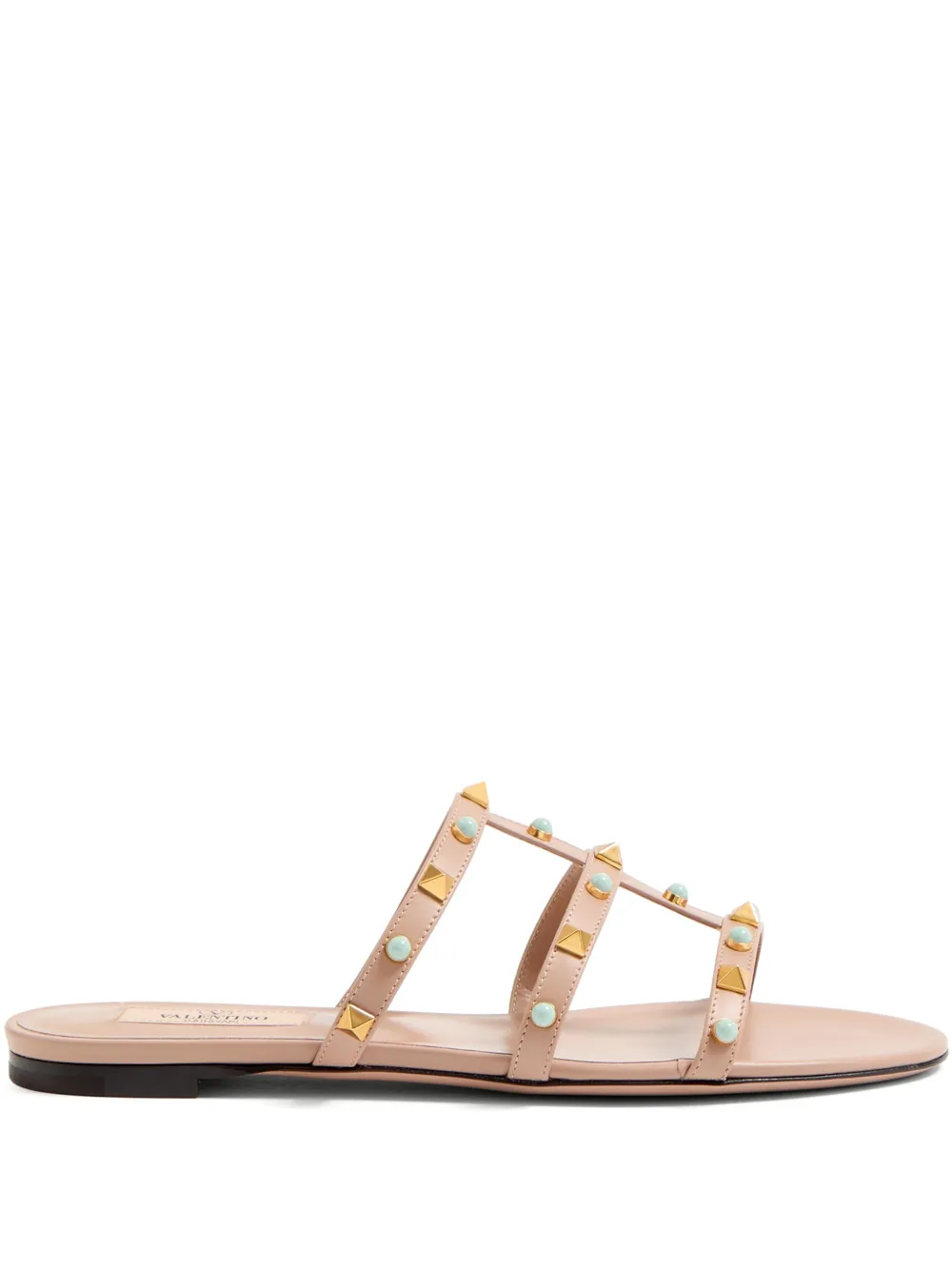 Valentino Garavani Rockstud slippers Beige