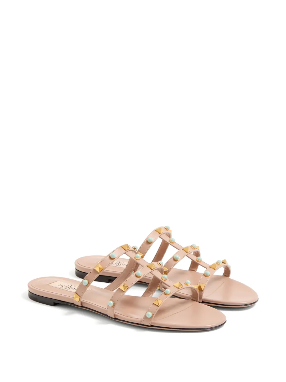 Valentino Garavani Rockstud slippers - Beige