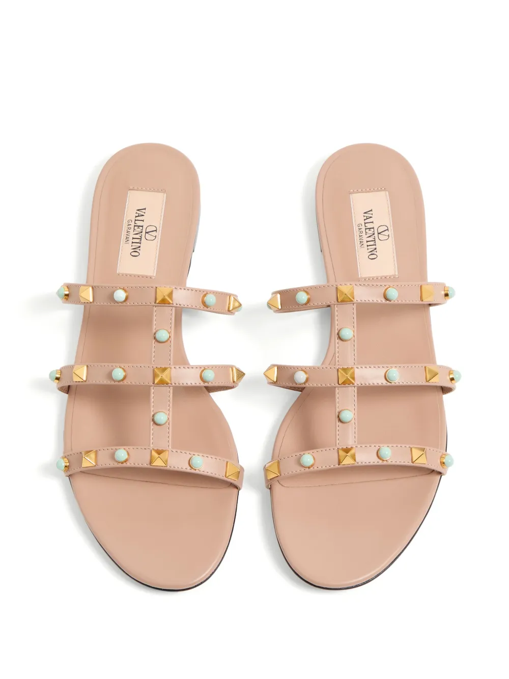 Valentino Garavani Rockstud slides Neutrals