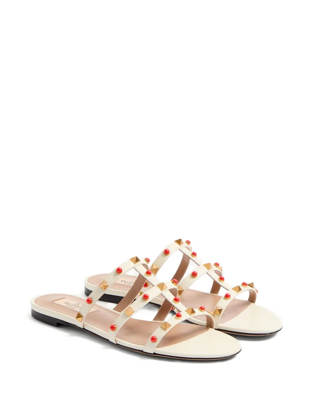 Valentino Garavani Rockstud sandalen Beige