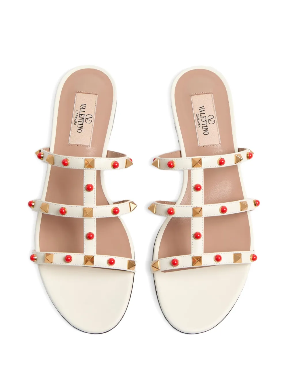 Valentino Garavani Rockstud sandalen Beige