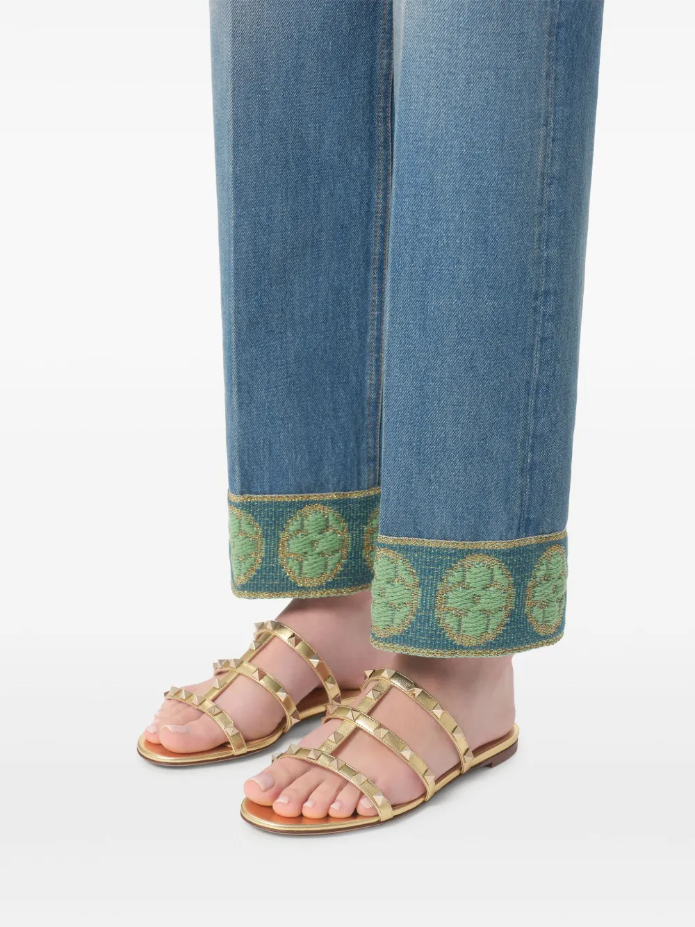 Valentino Garavani ロックスタッズ サンダル | ゴールドトーン