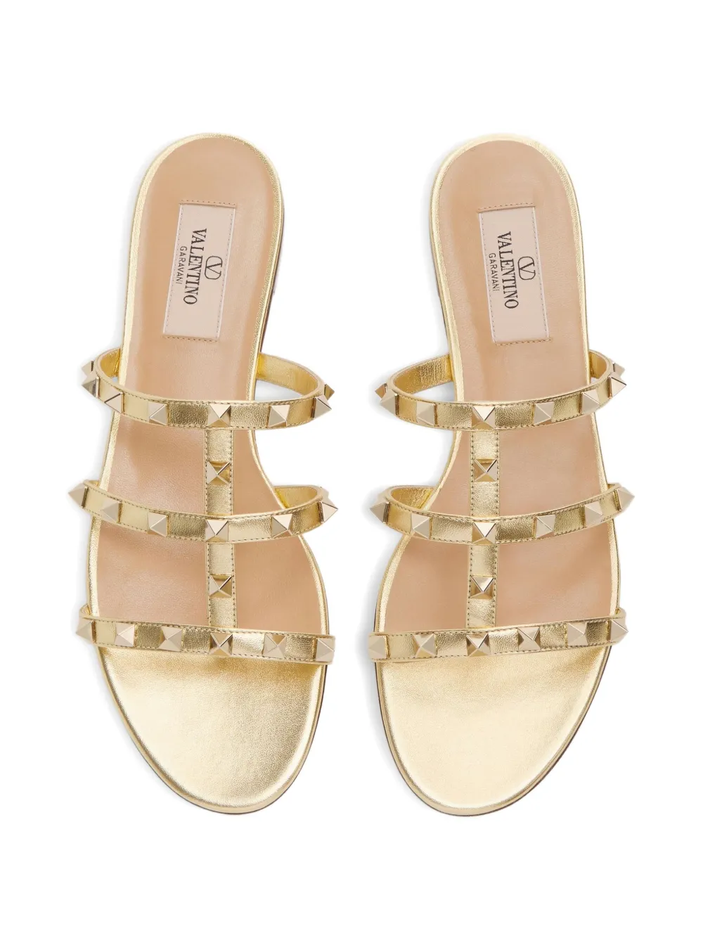 Valentino Garavani Rockstud sandalen Goud
