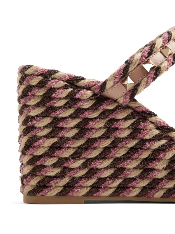 Valentino Garavani ロックスタッズ 90 ウェッジサンダル