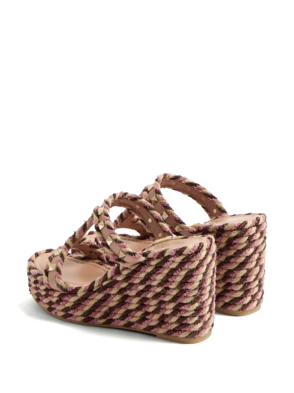 Valentino Garavani ロックスタッズ 90 ウェッジサンダル