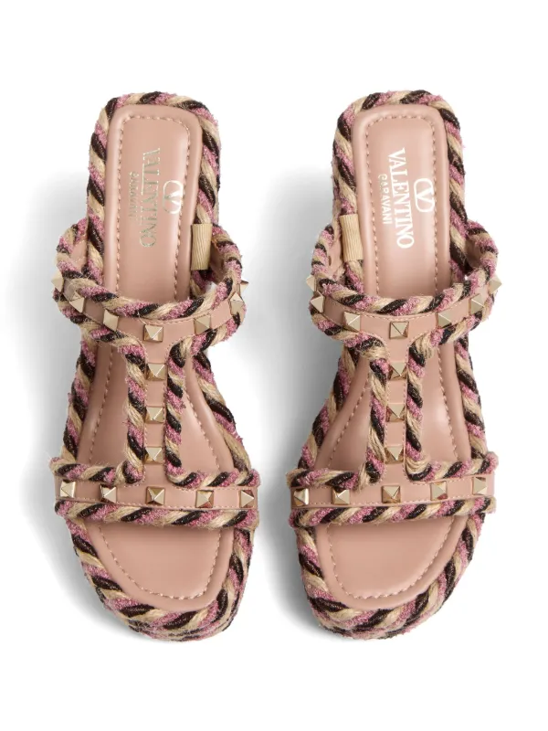 Valentino Garavani ロックスタッズ 90 ウェッジサンダル