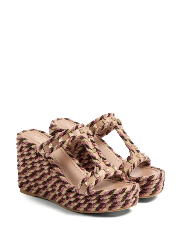 Valentino Garavani ロックスタッズ 90 ウェッジサンダル