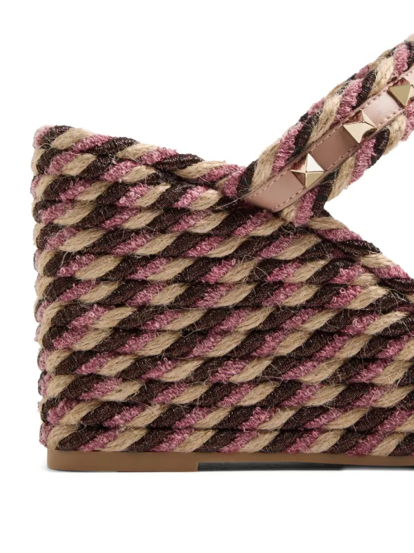 Valentino Garavani ロックスタッズ 90 ウェッジサンダル