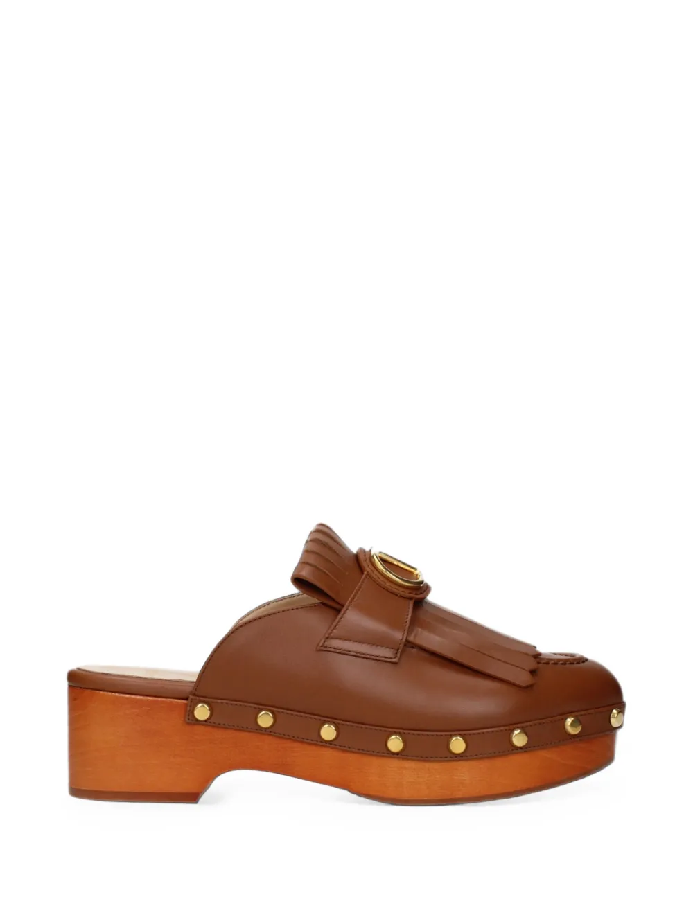 Valentino Garavani 45mm VLogo Signature fringed clogs