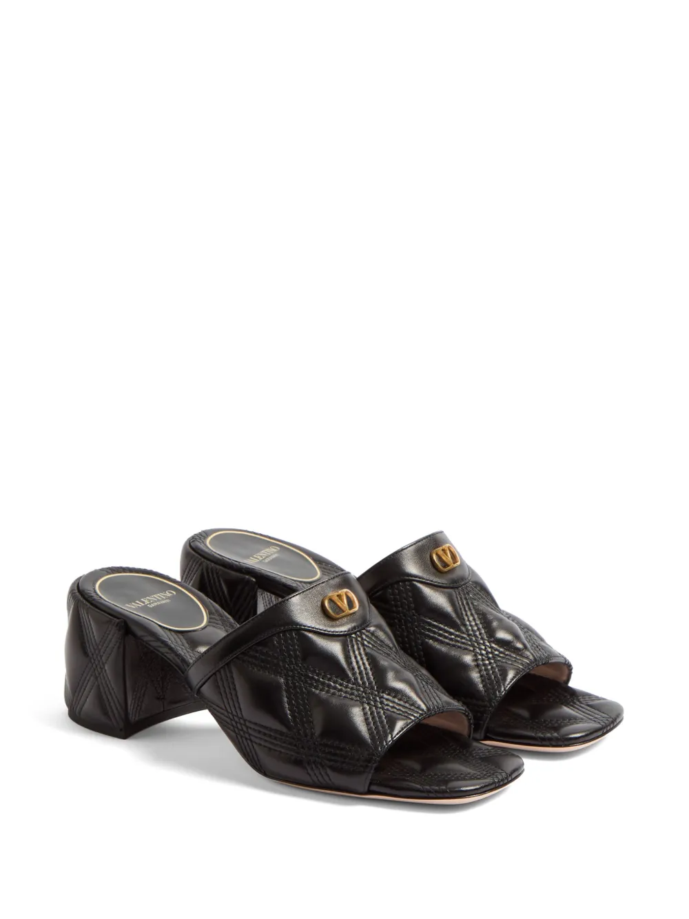 Valentino Garavani VLogo Signature quilted mules Black