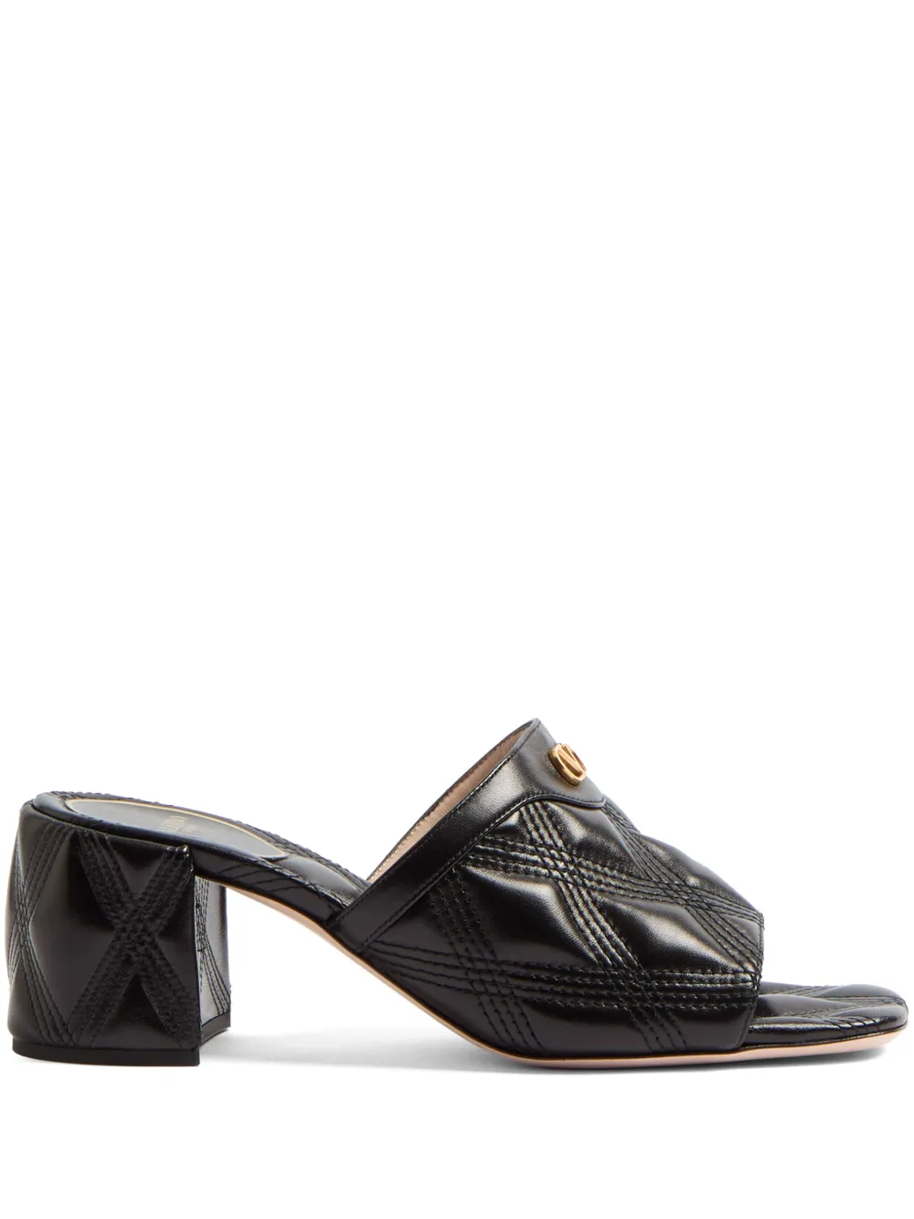 Valentino Garavani VLogo Signature quilted sandals Black