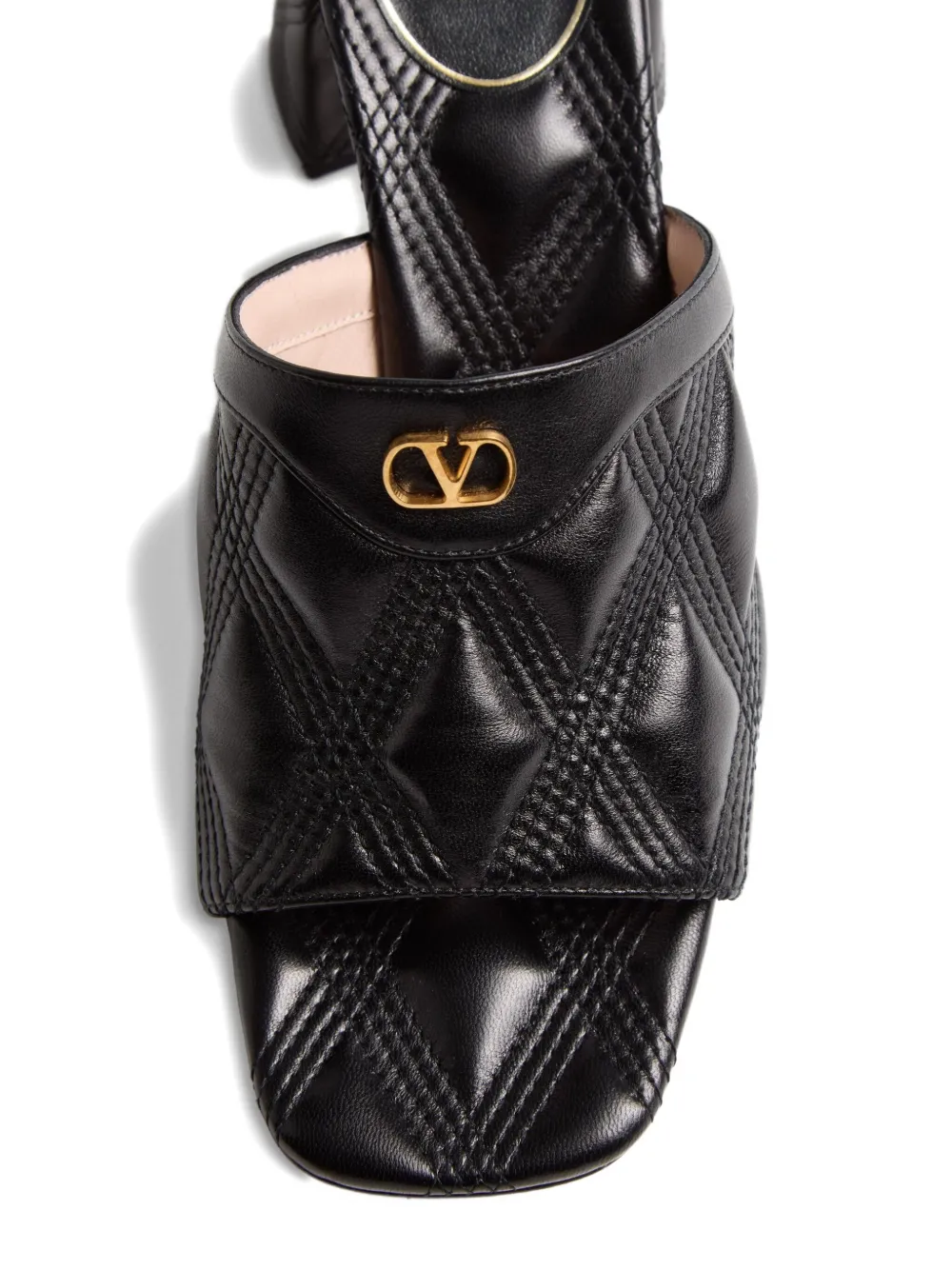 Valentino Garavani 20 mm Quiltie 67 sandalen Zwart