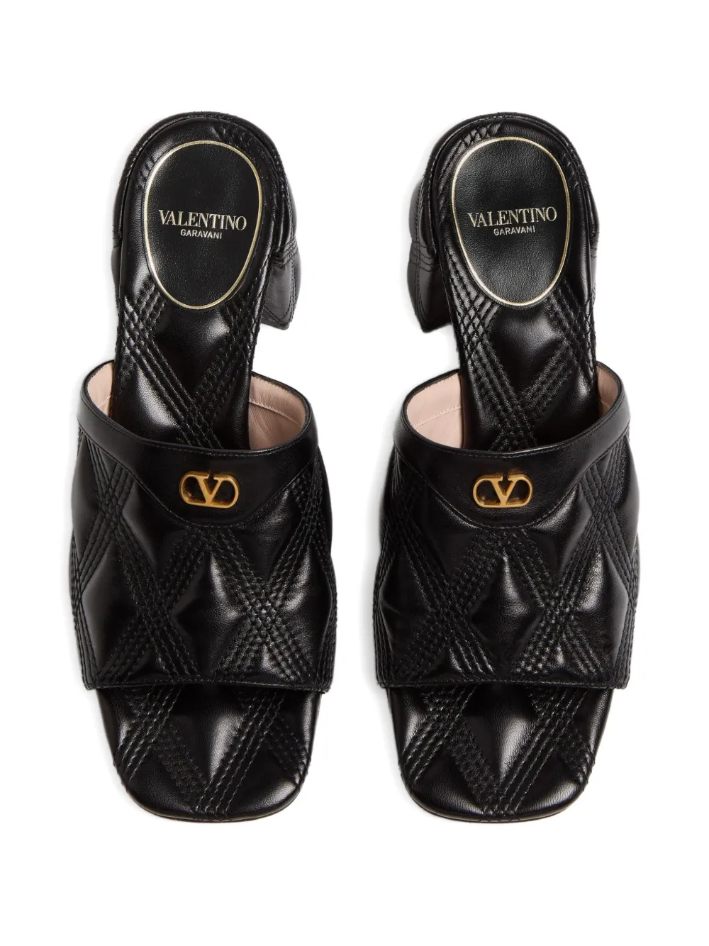 Valentino Garavani 20 mm Quiltie 67 sandalen Zwart
