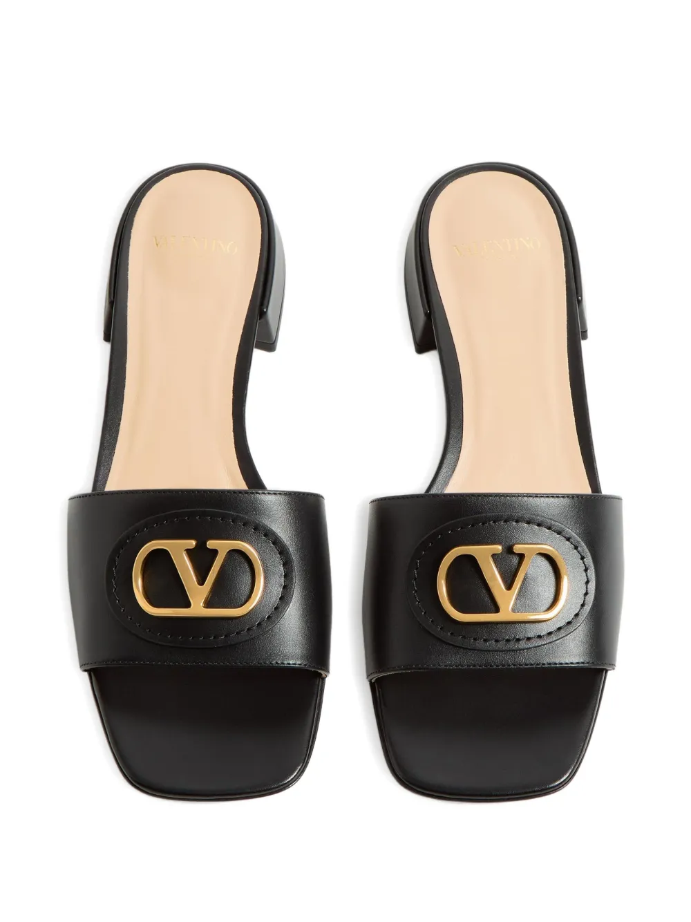 Valentino Garavani 20 mm VLogo Signature slippers Zwart