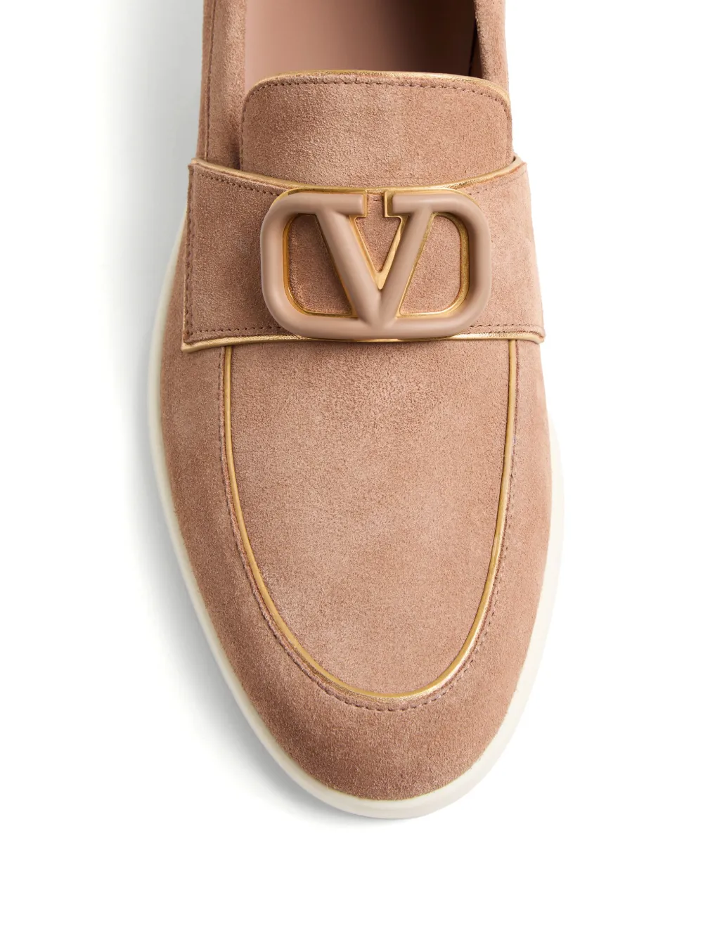 Valentino Garavani VLogo leren loafers Bruin