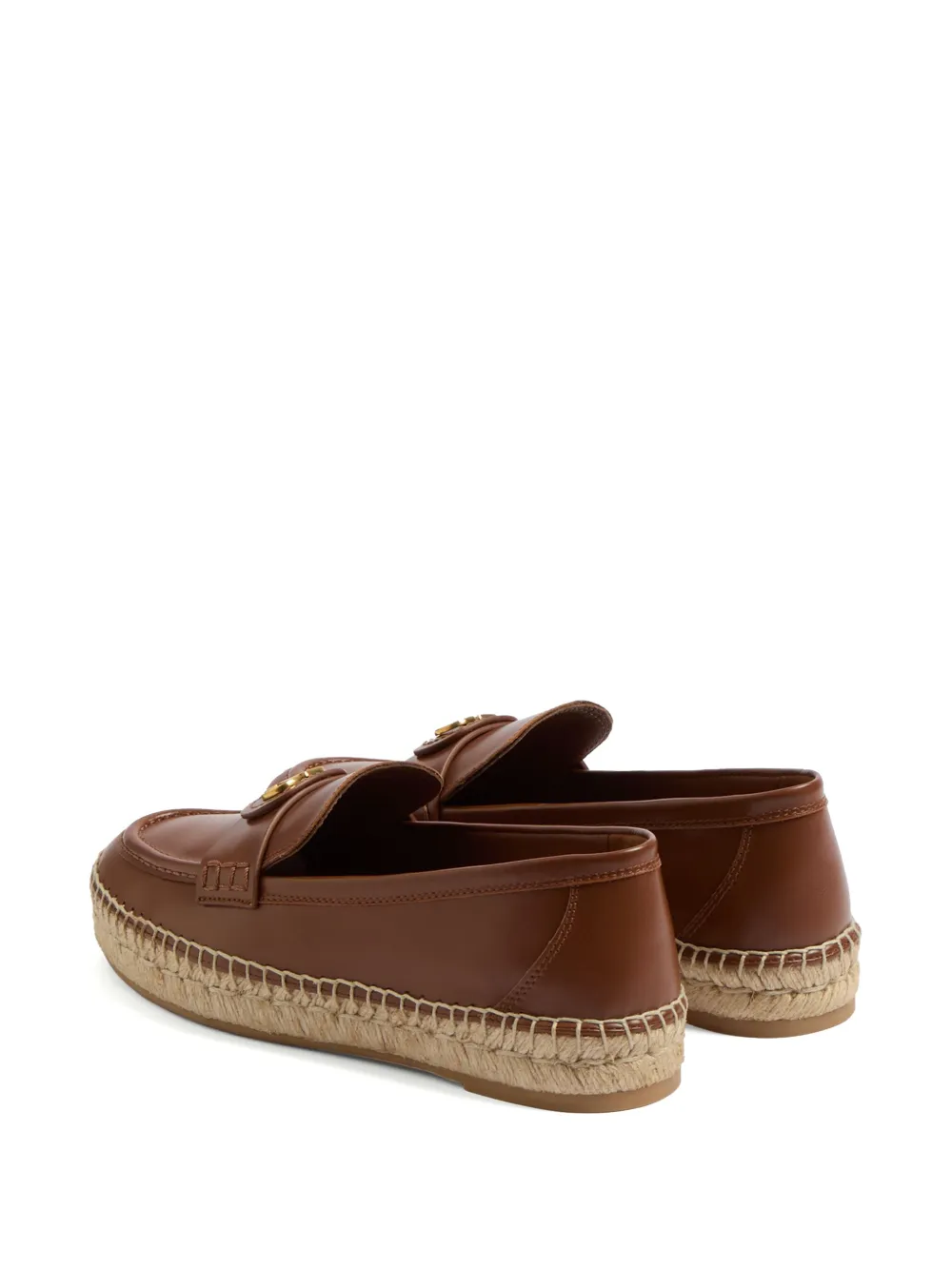 Valentino Garavani Vlogo Signature Calfskin Loafer 20mm Woman Tobacco/natural 36